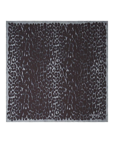 Lanvin Leopard Print Silk Scarf