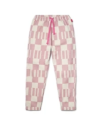 Mon Coeur Girls' Recycled Cotton Pink Block Jogger - Baby