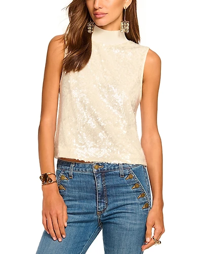Ramy Brook Cellina Sequined Top
