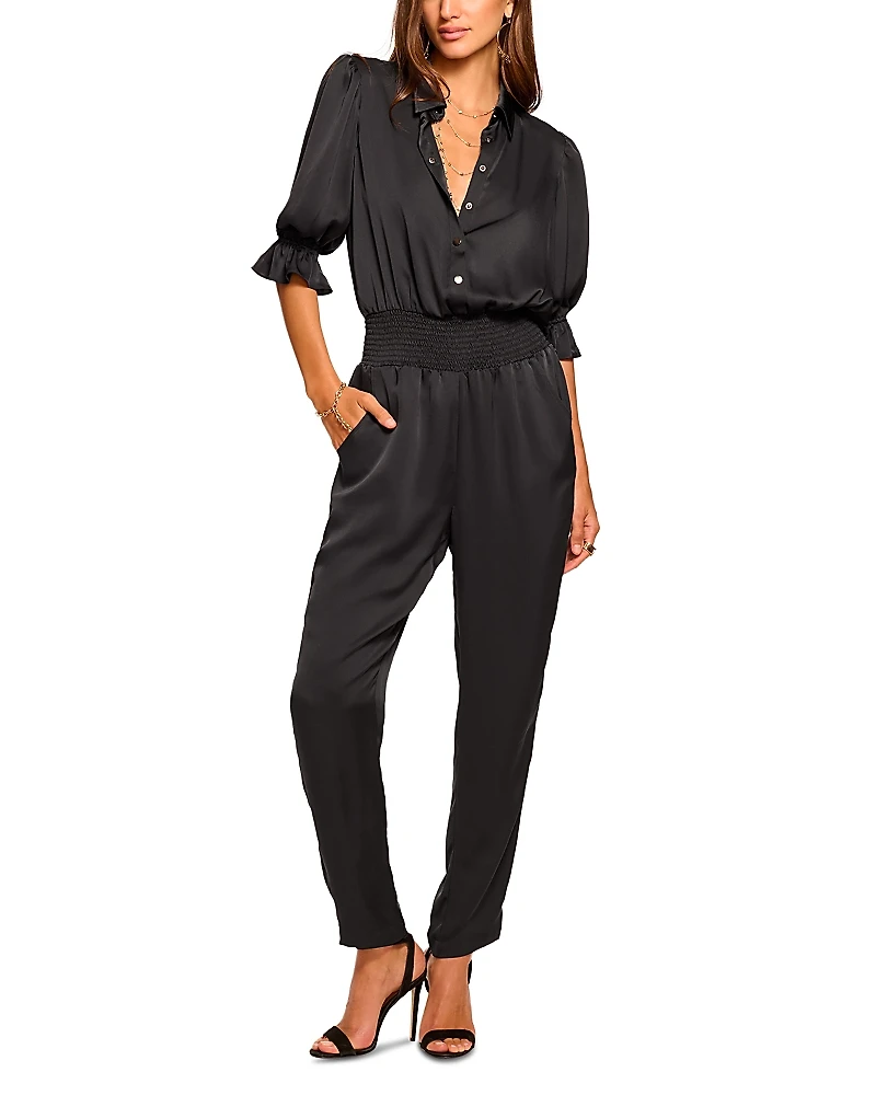 Ramy Brook Dina Smocked Jumpsuit