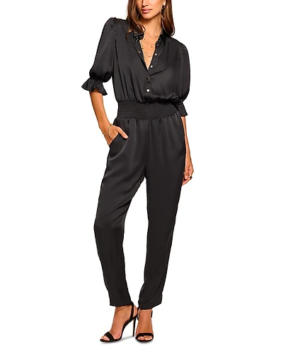 Ramy Brook Dina Smocked Jumpsuit