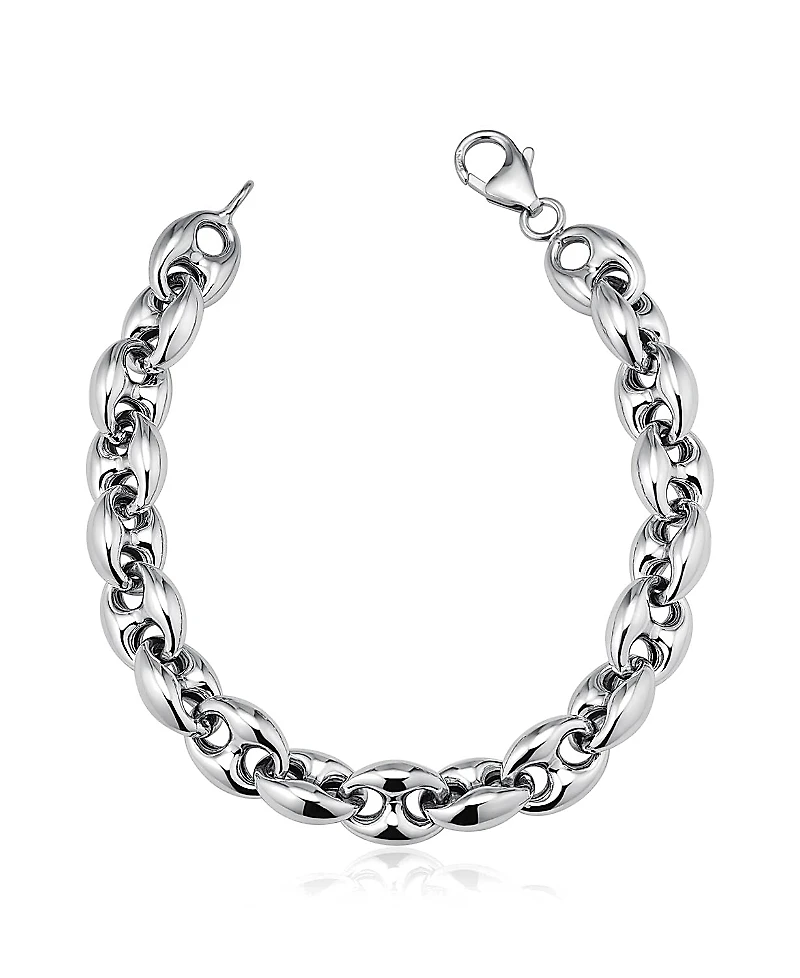 Oradina Sterling Silver Chunky Mariner Bracelet