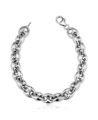 Oradina Sterling Silver Chunky Mariner Bracelet