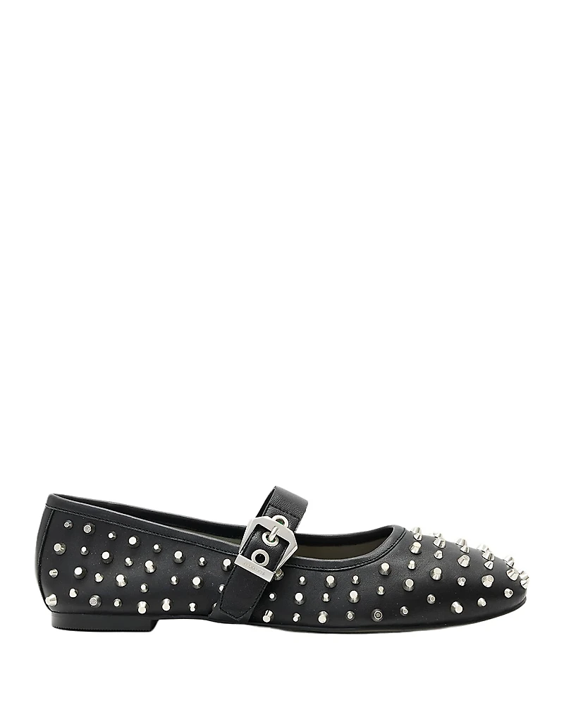 Allsaints Women's Holly Studded Mary Jane Flats