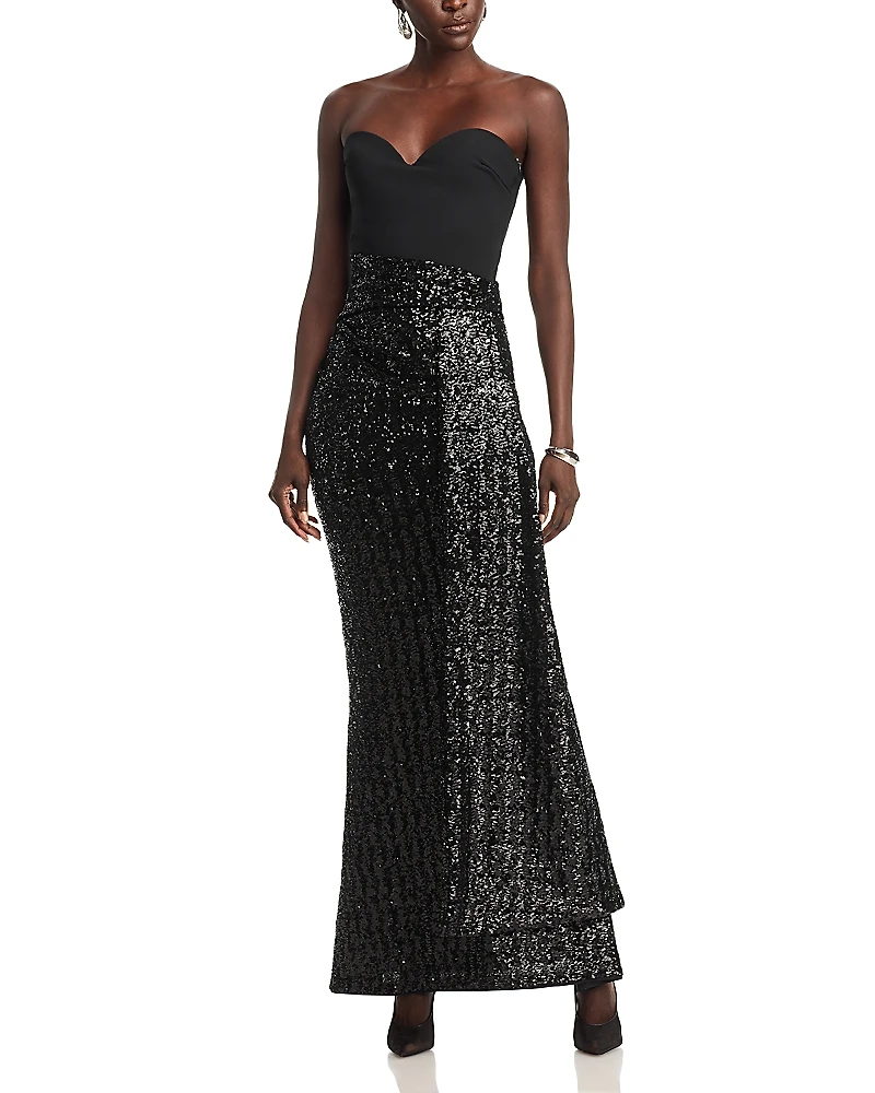 Chiara Boni La Petite Robe Desis Pailettes Long Gown