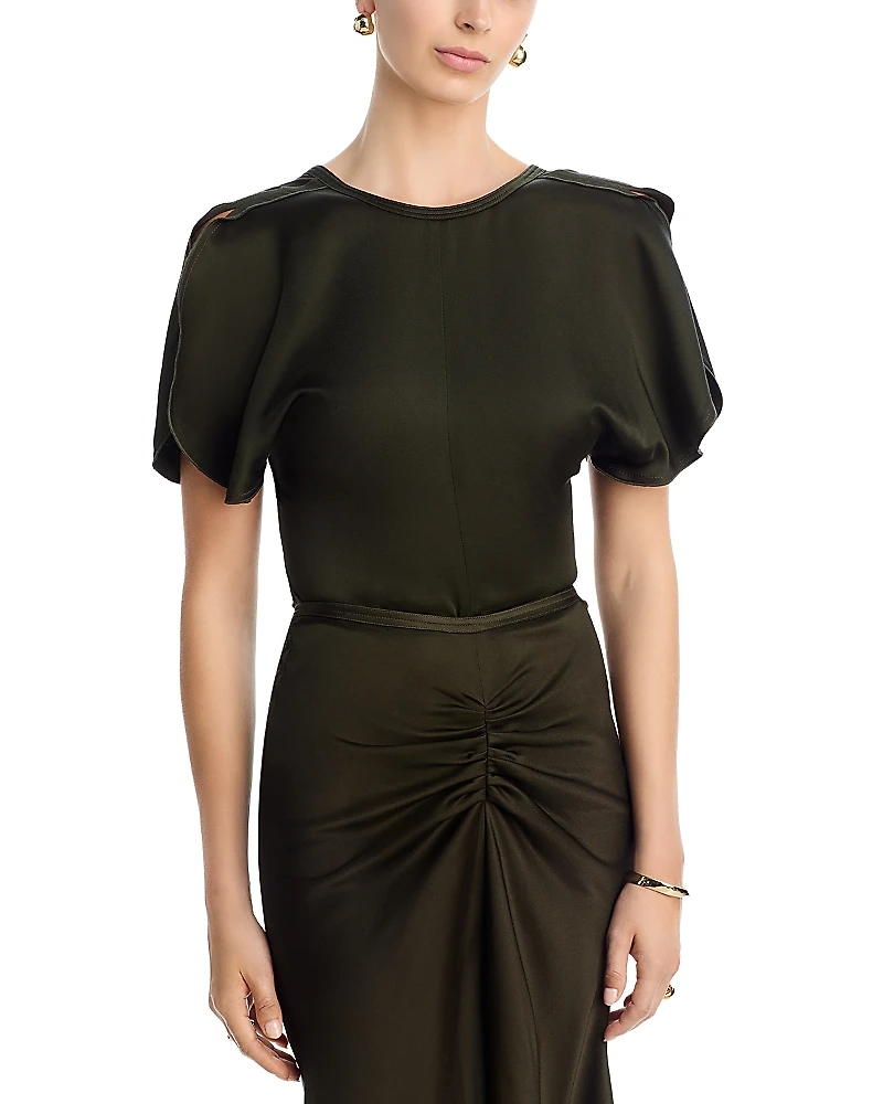 Victoria Beckham Draped Sleeve Top