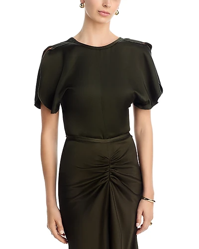 Victoria Beckham Draped Sleeve Top