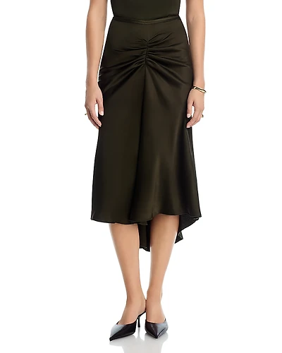 Victoria Beckham Gathered Waist Midi Skirt