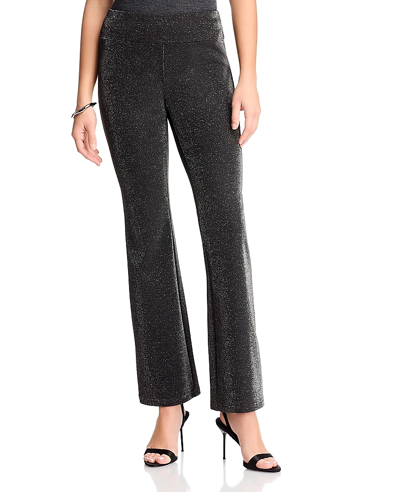 T Tahari Metallic Flared Pants