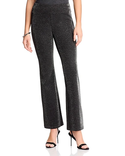 T Tahari Metallic Flared Pants