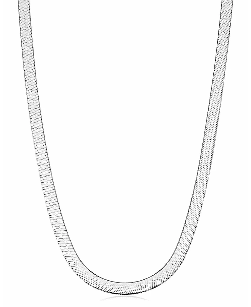 Oradina Sterling Silver Mirage Herringbone Choker