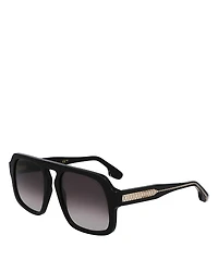 Victoria Beckham Chain Rectangular Sunglasses, 53mm