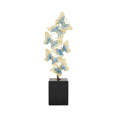 Olivia Riegel Blue Enamel Butterfly Sculpture