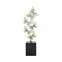 Olivia Riegel Blue Enamel Butterfly Sculpture