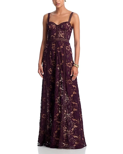 L'Agence Laynie Lace Maxi Dress