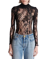 Balmain Long-Sleeved Lace Bodysuit