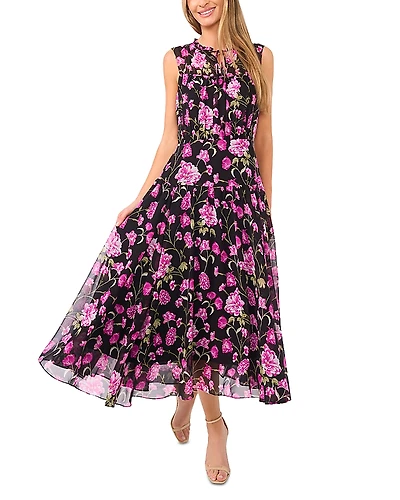 CeCe Shirred Midi Dress