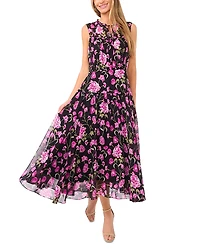 CeCe Shirred Midi Dress