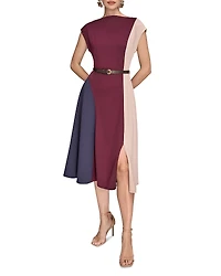 Donna Karan Color Block A Line Dress