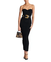 Balmain Long Strapless Knit Dress