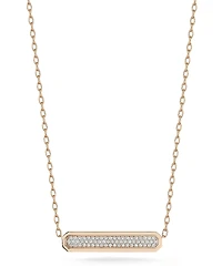 Walters Faith 18K Rose Gold Carrington Diamond Pave Bar Necklace, 18