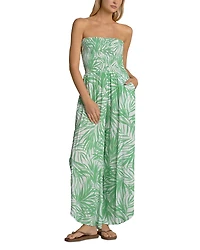 Elan Printed Split Leg Swim Cover Up Jumpsuit