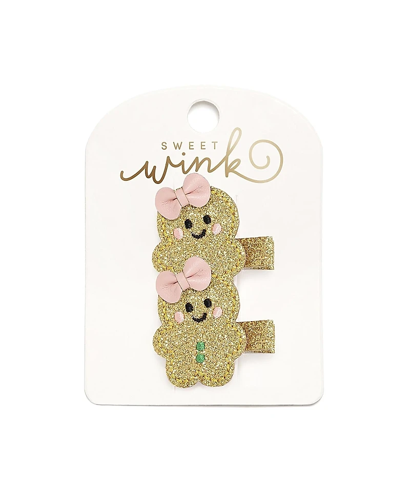 Sweet Wink Girls' Gingerbread Christmas Clip Set - Little Kid, Big Kid