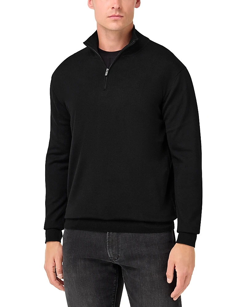Boggi Milano Extra Fine Merino Wool Half Zip Sweater - Exclusive