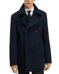 Boss Hyde Wool and Cashmere Pea Coat