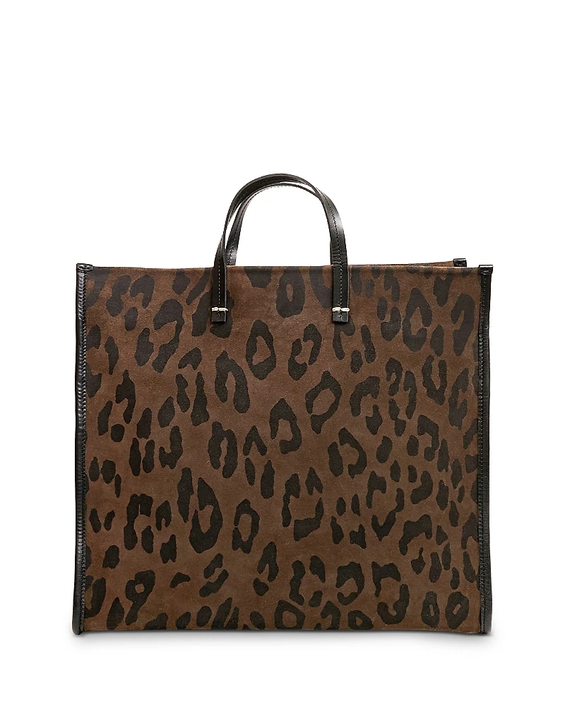 Clare V. Simple Animal Print Suede Tote
