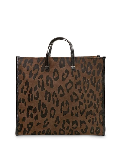 Clare V. Simple Animal Print Suede Tote