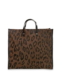 Clare V. Simple Animal Print Suede Tote