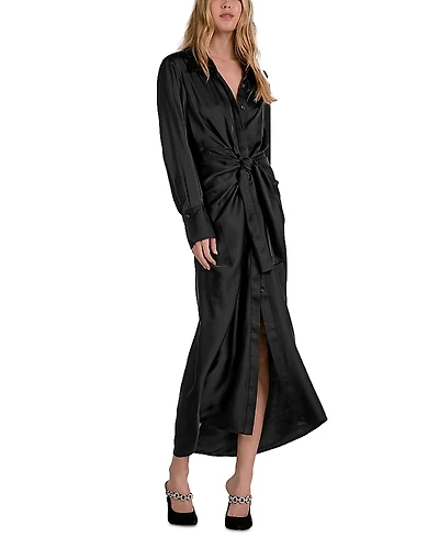 Elan Long Sleeve Wrap Maxi Dress