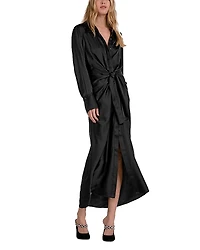Elan Long Sleeve Wrap Maxi Dress