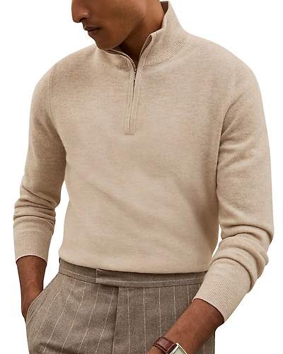 Reiss Royal Cashmere Half Zip Sweater