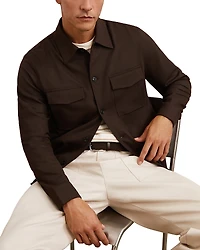Reiss Daviday Twill Twin Pocket Shirt Jacket