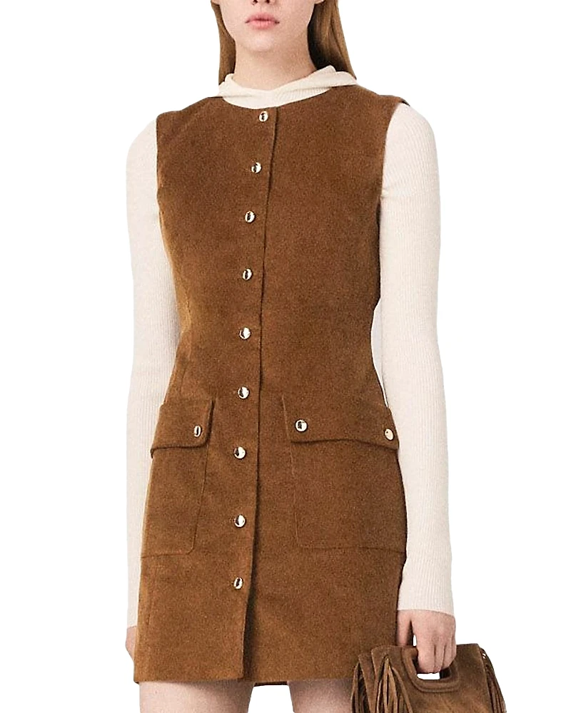 Maje Rubelle Corduroy Dress