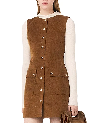 Maje Rubelle Corduroy Dress