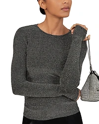 Reiss Saraphi Sparkle Long Sleeve Top