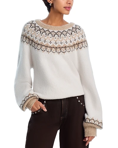 Paige Misha Crewneck Fair Isle Sweater
