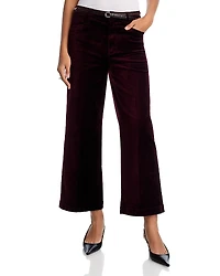 Paige Anessa High Rise Wide Leg Velvet Jeans