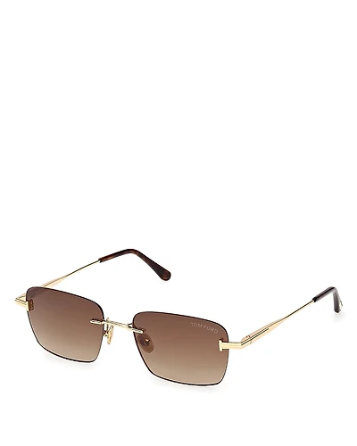 Tom Ford Jake Rectangular Sunglasses, 54mm