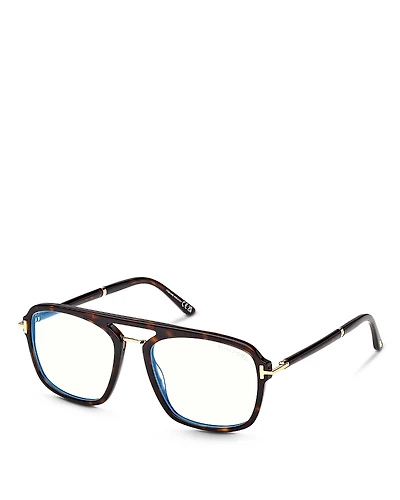 Tom Ford Navigator Blue Light Glasses, 54mm
