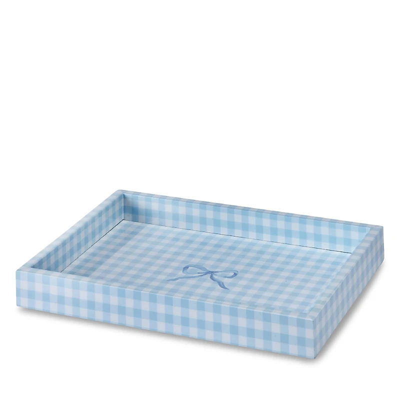Addison Ross Gingham Tray, 11 x 8
