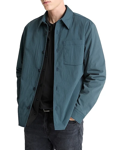 Vince Cotton Blend Insulated Shirt Jacket
