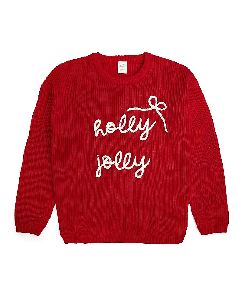 Sweet Wink Women's Holly Jolly Bow Christmas Knit Sweaters