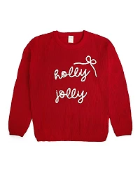 Sweet Wink Women's Holly Jolly Bow Christmas Knit Sweaters