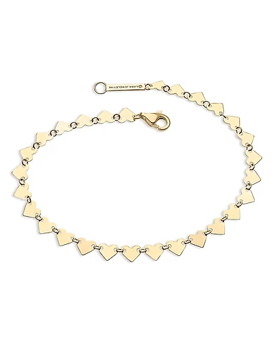 Lana Jewelry 14K Yellow Gold Heart Chain Link Bracelet