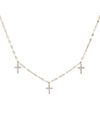 Lana Jewelry Diamond Pave Cross Triple Pendant Necklace