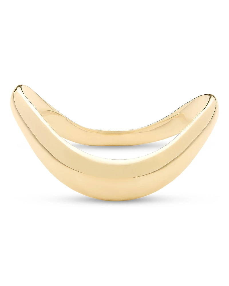 Lana Jewelry 14K Yellow Gold Thin Curved Bubble Ring